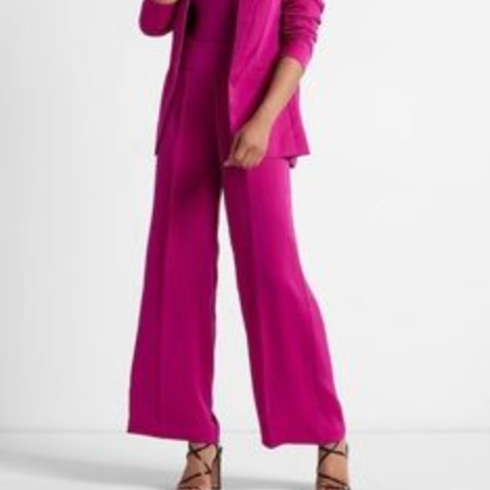 Express High-rise, Wide-leg Pant, Pink, Size 4